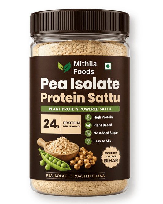 Pea Isolate Sattu 500g | 24g Protein Per Portion | Pea Protein Isolate + Sattu Blend