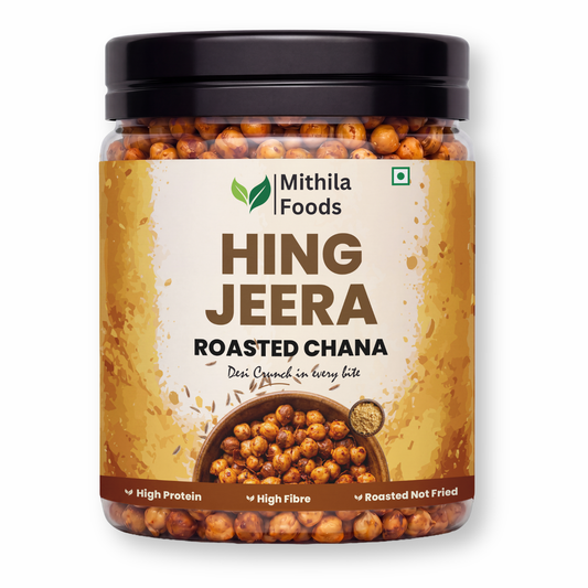Hing Jeera Roasted Desi Chana | Whole with Skin | High Protein SMART Snack | Tangy Flavor