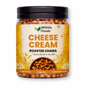 Cheese & Cream Roasted Desi Chana | Whole with Skin | High Protein SMART Snack