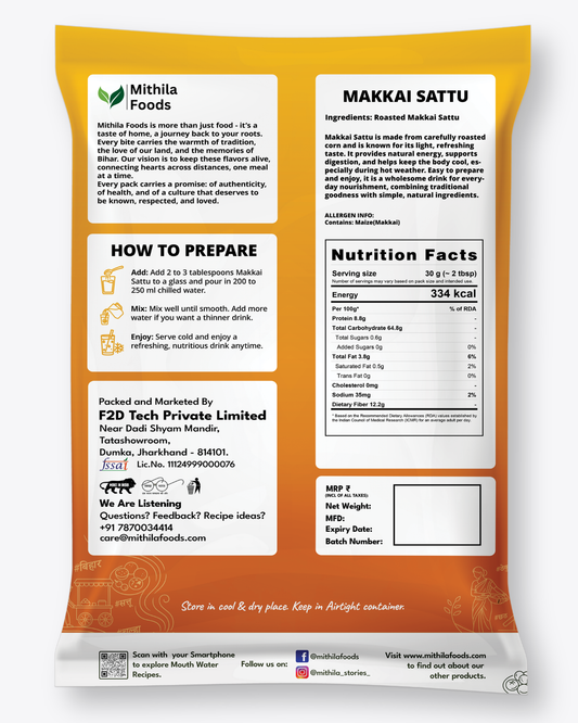 Makkai Sattu | Roasted Maize (Corn) Makai Sattu Powder