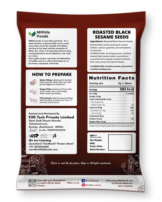 Roasted Black Sesame Seeds | Premium Kaala Til