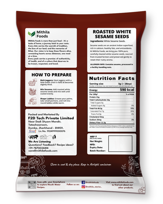 Roasted White Sesame Seeds | Premium Safed Til