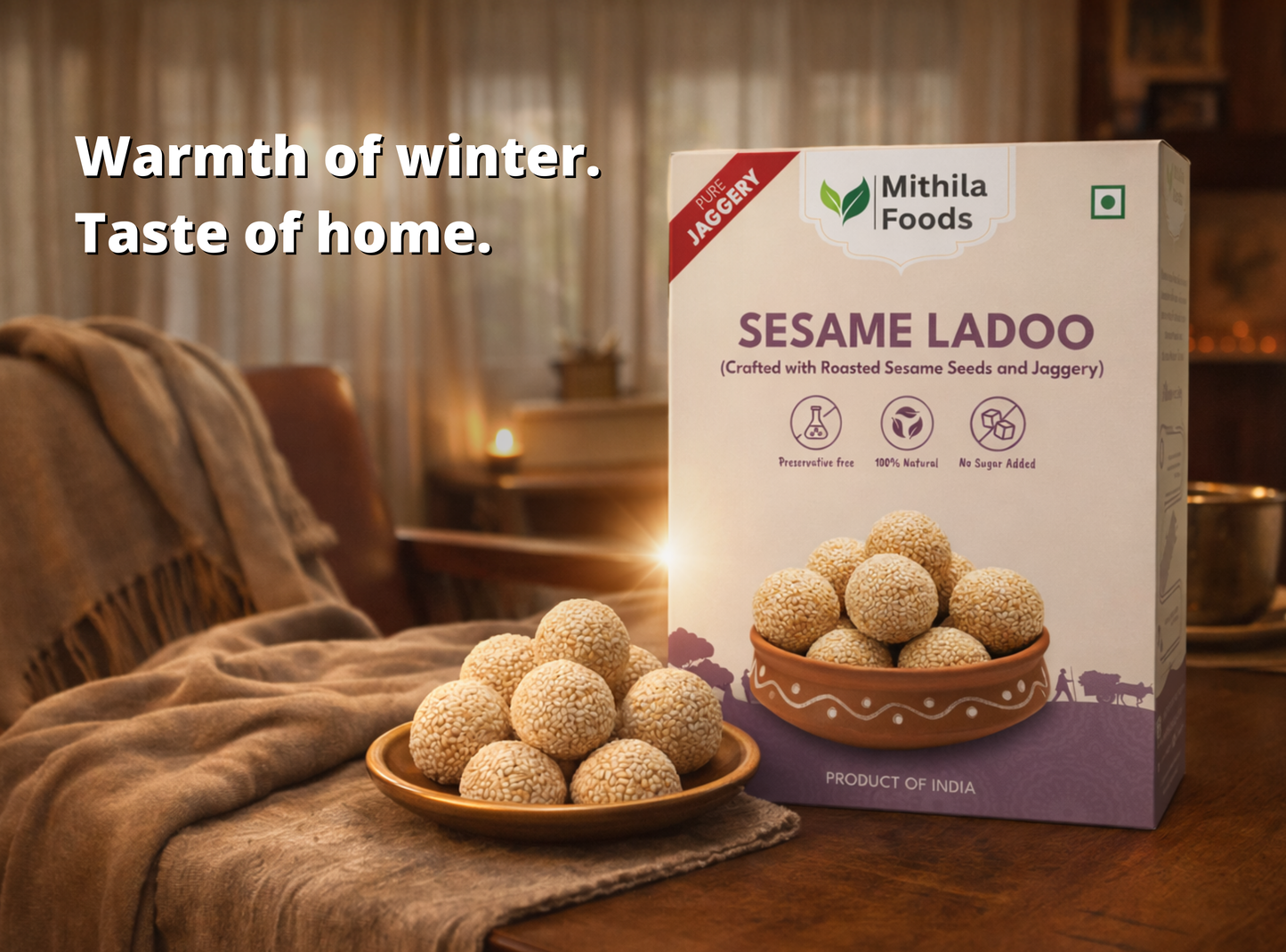 White sesame laddoo safed til laddu with pure jaggery