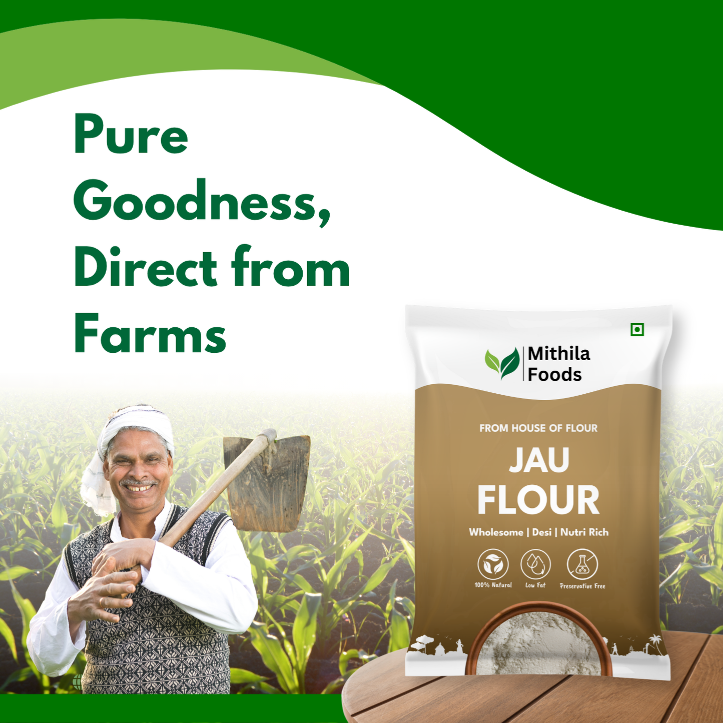 Jau Atta Barley Flour | High Protein Desi Superfood | No Preservatives