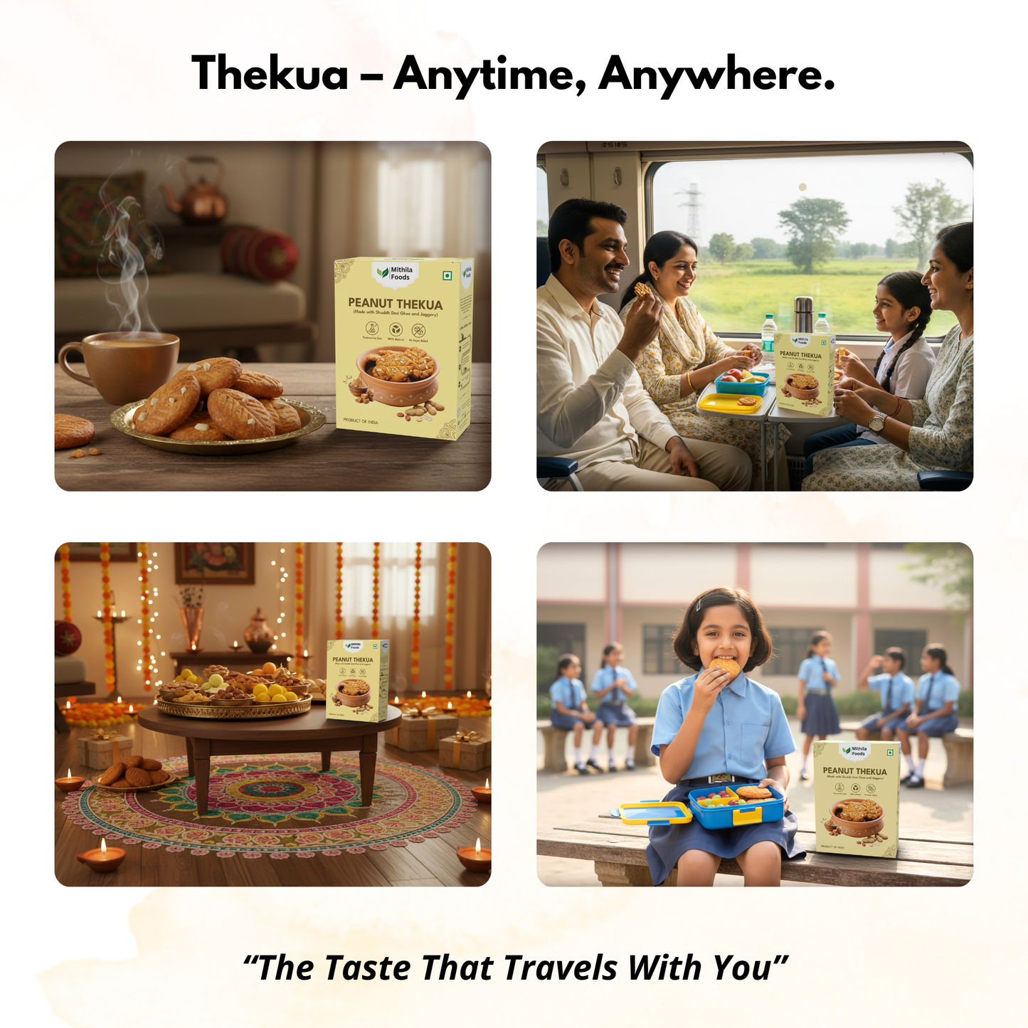 Authentic Peanut Thekua with Jaggery & Shuddh Desi Ghee | Crunchy Protein-Packed Cookies