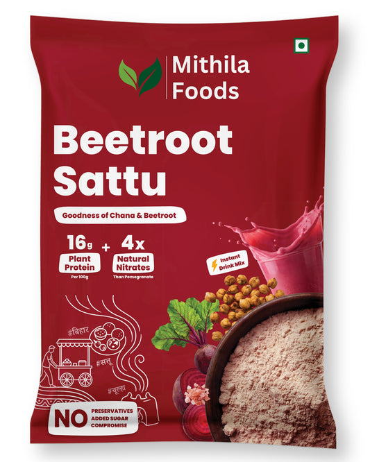 Beetroot Sattu | Ready To Drink High Protein Superfood Mix