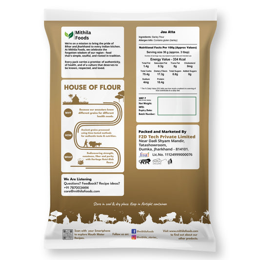 Jau Atta Barley Flour | High Protein Desi Superfood | No Preservatives