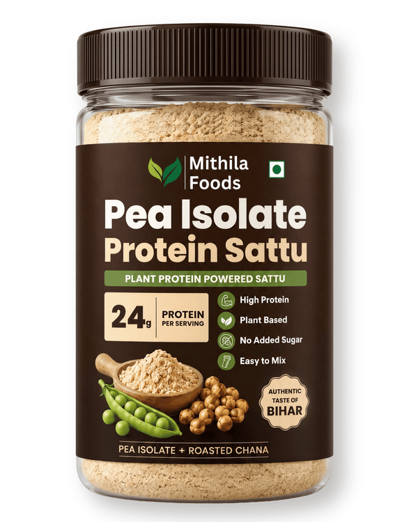 Pea Isolate Sattu 500g | 24g Protein Per Portion | Pea Protein Isolate + Sattu Blend