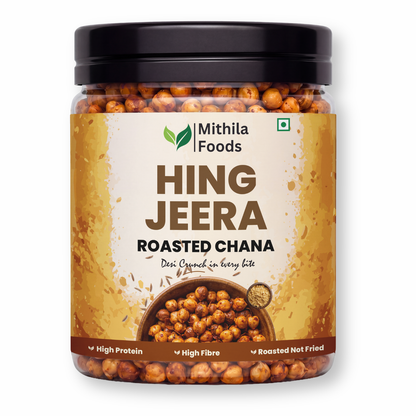 Hing Jeera Roasted Desi Chana | Whole with Skin | High Protein SMART Snack | Tangy Flavor