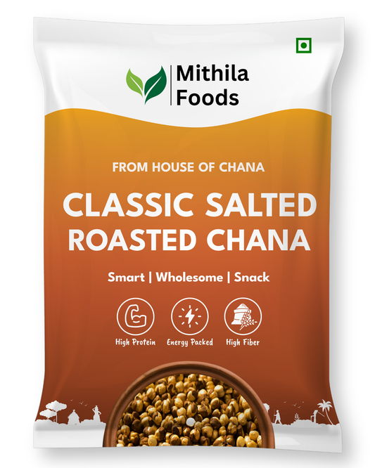 Roasted Chana Desi Chickpeas | Whole with Skin | High Protein SMART Snack
