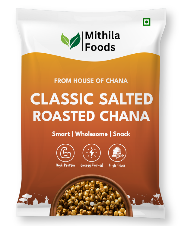 Roasted Chana Desi Chickpeas | Whole with Skin | High Protein SMART Snack