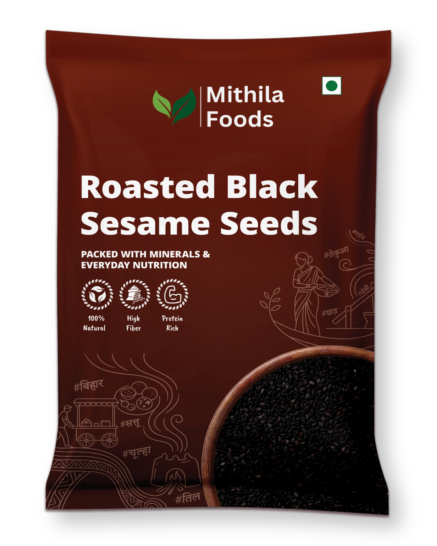 Roasted Black Sesame Seeds | Premium Kaala Til