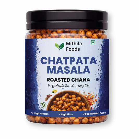 Chatpata Masala Roasted Desi Chana | Whole with Skin | High Protein SMART Snack | Tangy Spicy Flavor