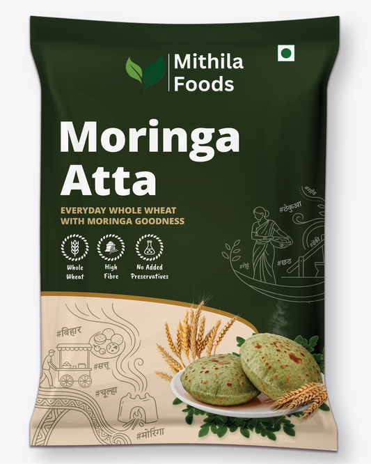 Moringa Atta | Whole Wheat Chakki Atta with Moringa Leaf Powder