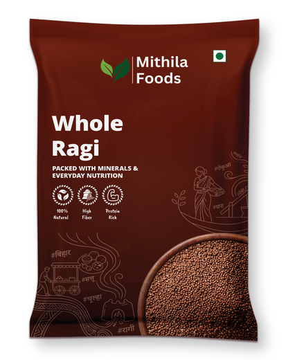 Unpolished Whole Ragi (Finger Millet/Nachni/Mandua/Kezhvaragu/Ragulu)