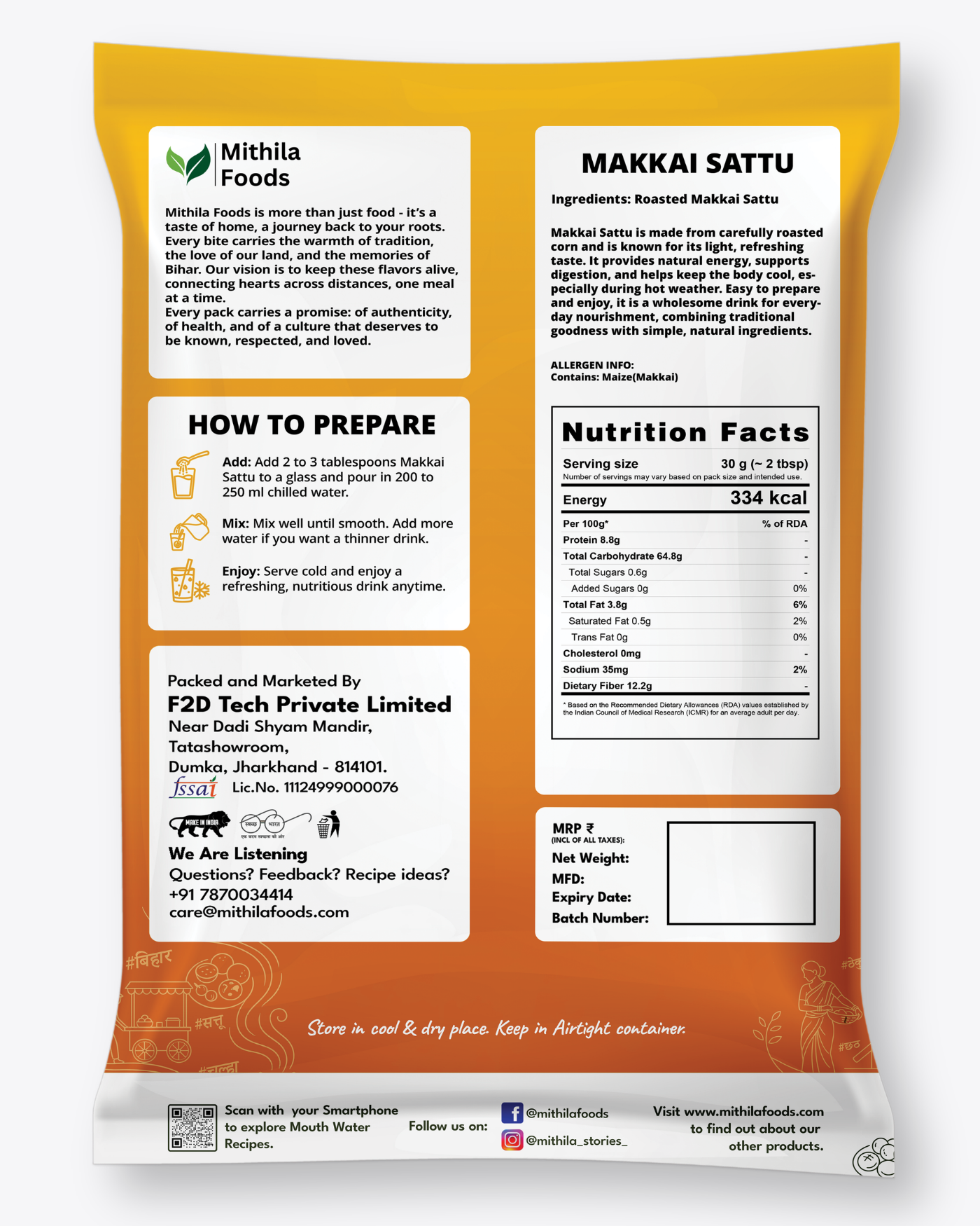 Makkai Sattu | Roasted Maize (Corn) Makai Sattu Powder