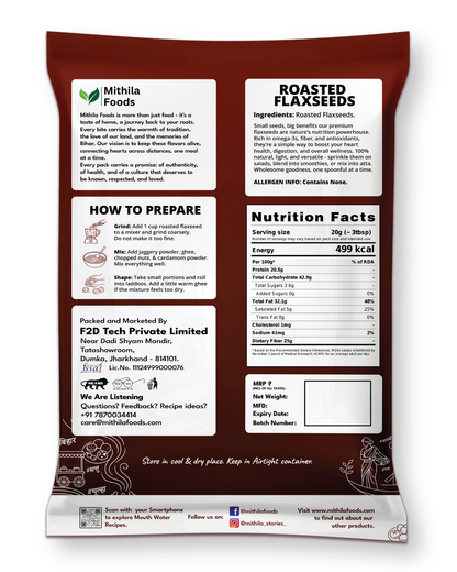 Premium Roasted Flax Seeds | Omega-3 Superfood | Alsi Beej for Hair Growth