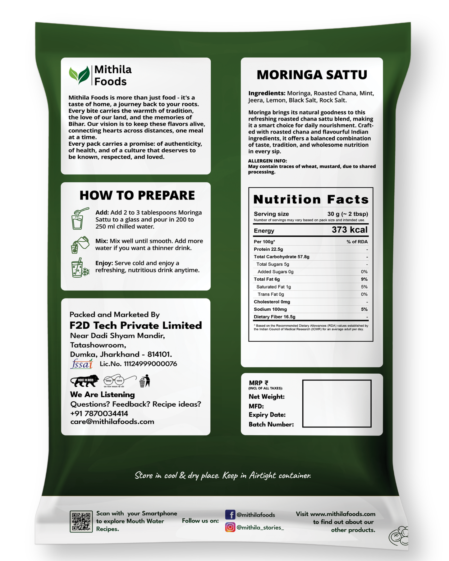 Moringa Sattu | Ready-to-Drink High Protein Superfood