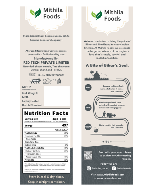Black & White Sesame Laddoo (Safed & Kale Til Laddu) with Pure Jaggery