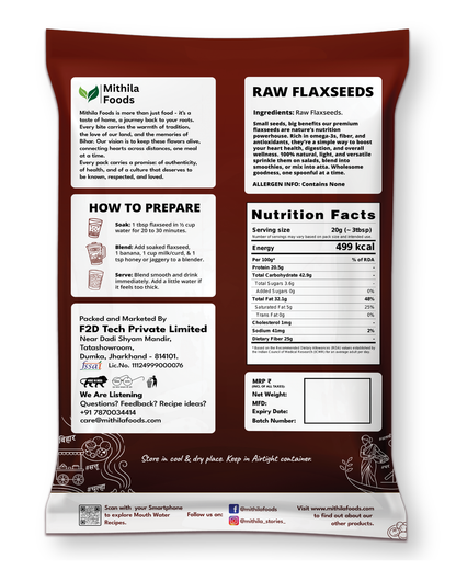 Premium Flax Seeds | Omega 3 Desi Superfood | Alsi Beej for Hair Growth & Skin Care