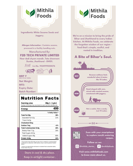 White Sesame Laddoo (Safed Til Laddu) with Pure Jaggery