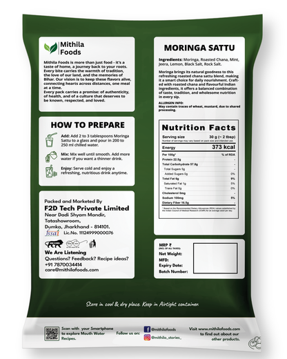 Moringa Sattu ready-to-drink high protein superfood packet