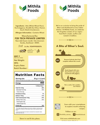 Authentic Peanut Thekua with Jaggery & Shuddh Desi Ghee | Crunchy Protein-Packed Cookies