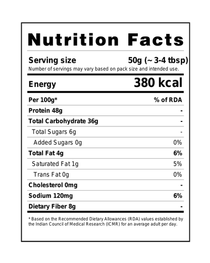 Pea Isolate Sattu 500g | 24g Protein Per Portion | Pea Protein Isolate + Sattu Blend