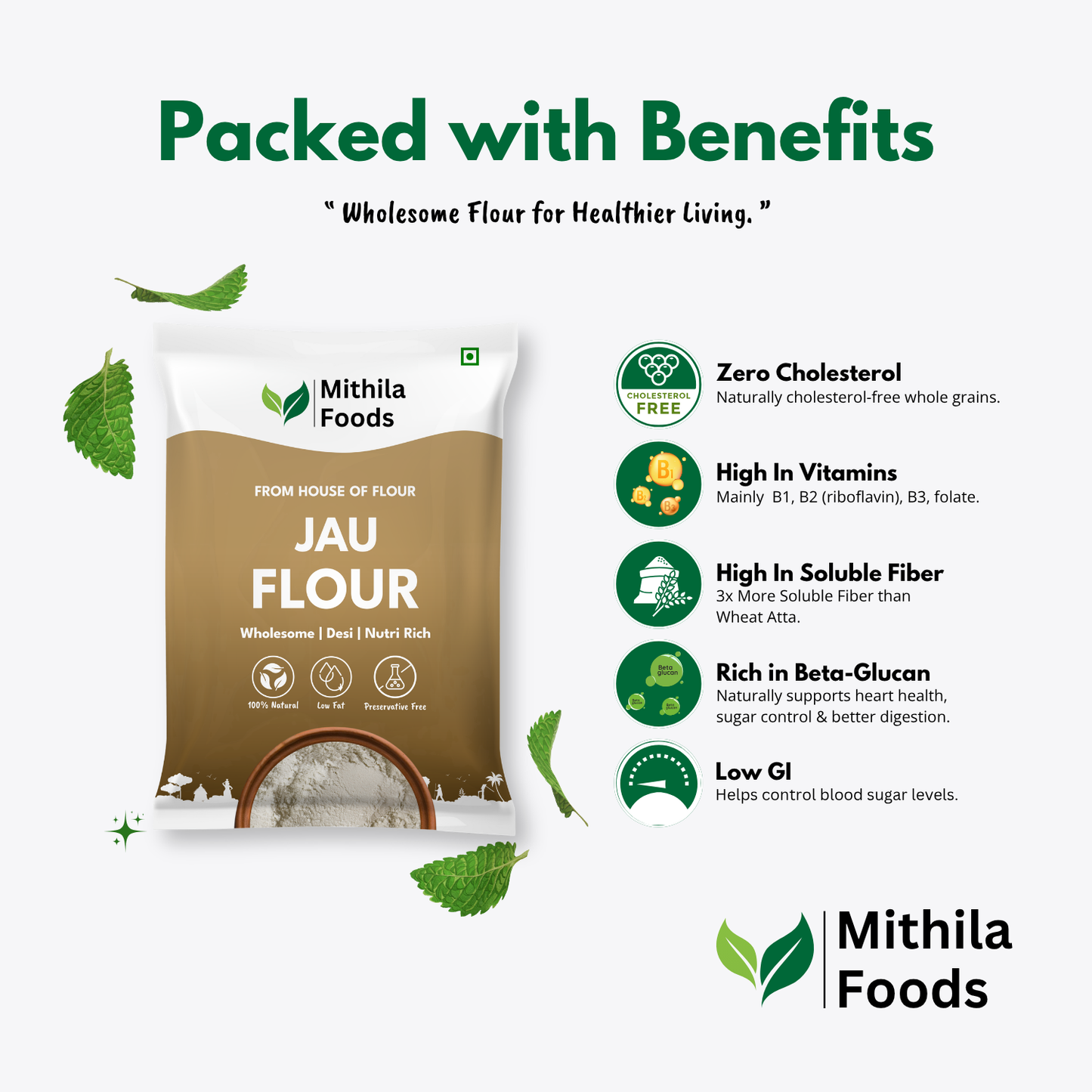 Jau Atta Barley Flour | High Protein Desi Superfood | No Preservatives