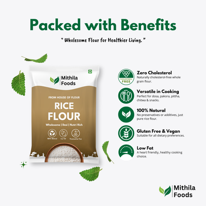Rice Atta | No Preservatives, Gluten-Free | Stone-Ground | Pitha, Soft Rotis