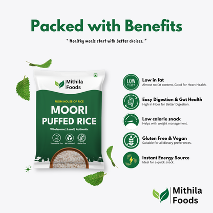 Plain Moori Puffed Rice Murmura Muri Bhel | Light Crunchy SMART Snack