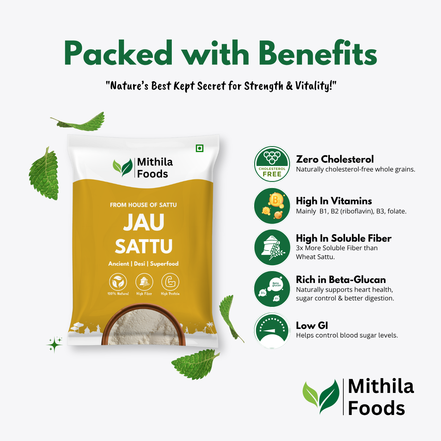 Authentic Jau Sattu | High-Fiber Barley Sattu