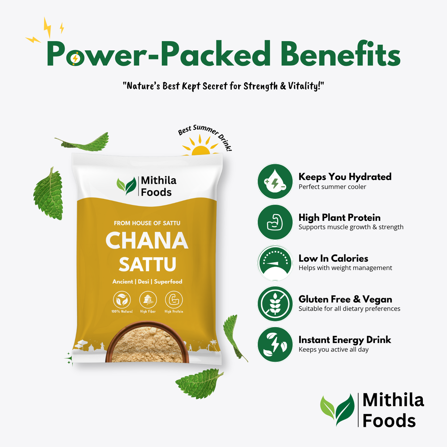 Authentic Chana Sattu | 100% Fresh Roasted Gram Channa Flour