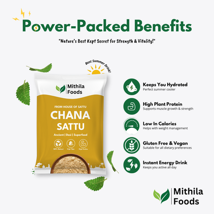 Authentic Chana Sattu | 100% Fresh Roasted Gram Channa Flour