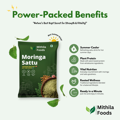 Moringa Sattu ready-to-drink high protein superfood packet