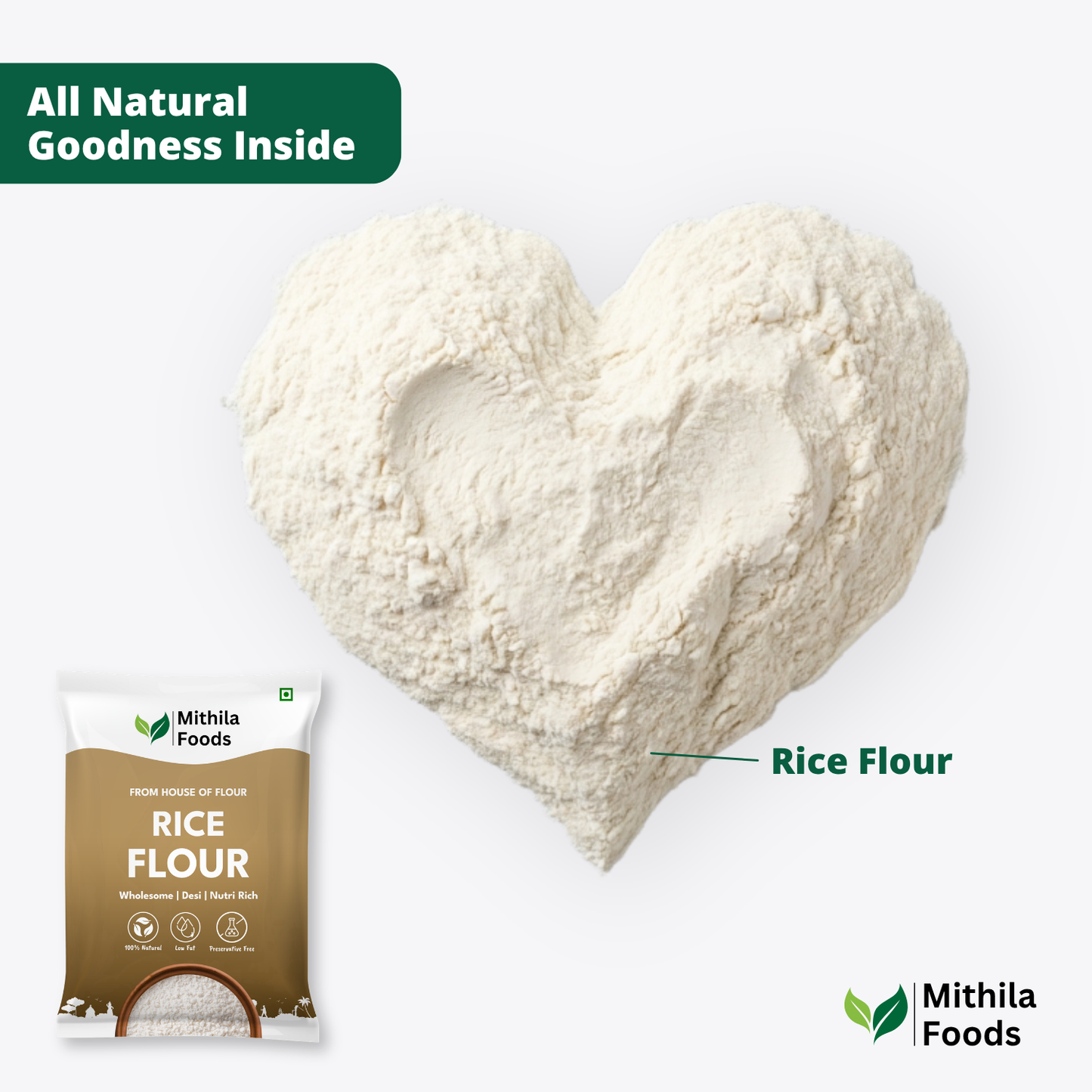Rice Atta | No Preservatives, Gluten-Free | Stone-Ground | Pitha, Soft Rotis
