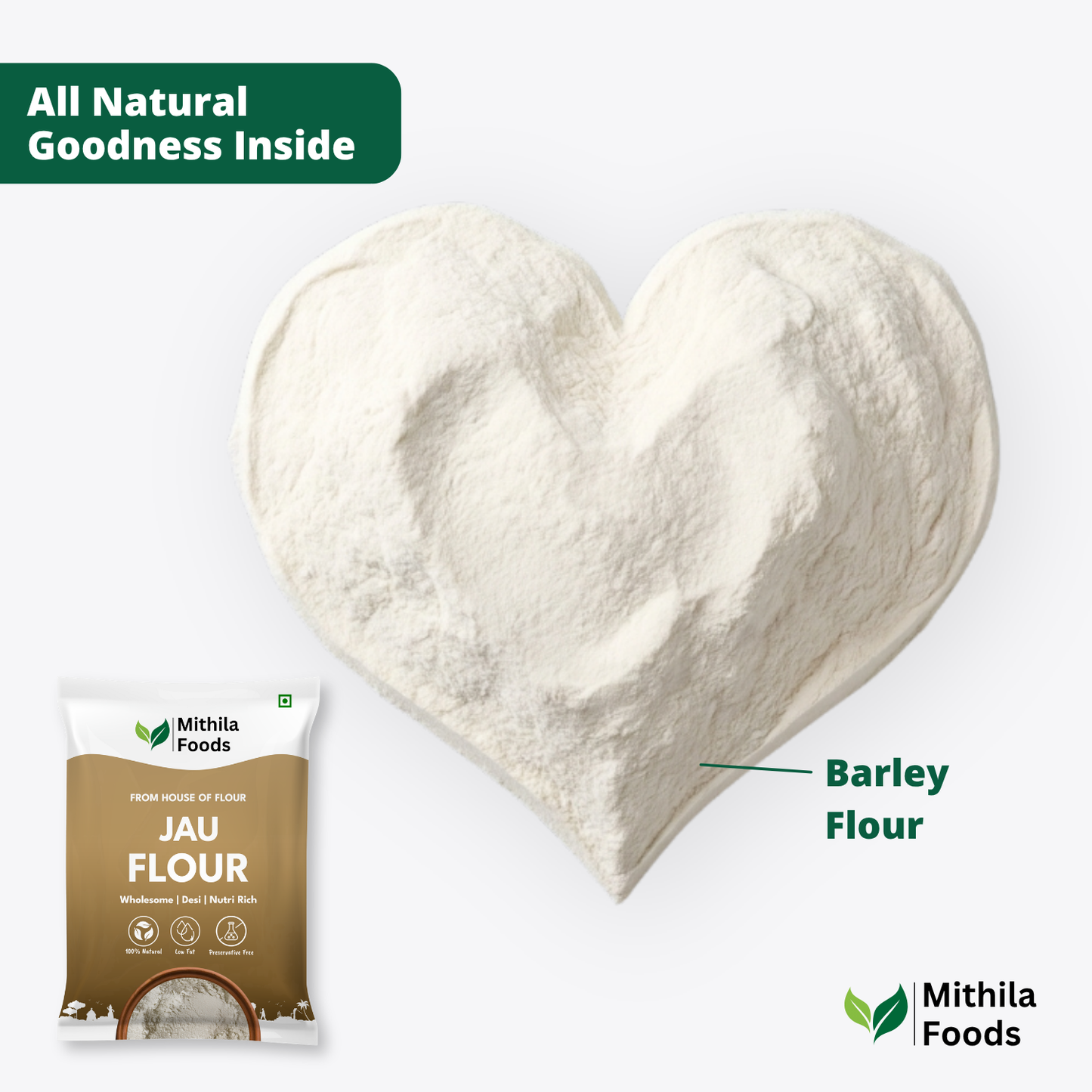 Jau Atta Barley Flour | High Protein Desi Superfood | No Preservatives
