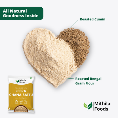 Authentic Jeera Chana Sattu | Roasted Gram Chana Flour with Powdered Cumin