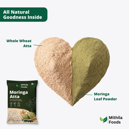 Moringa Atta whole wheat chakki atta packet by Mithila Foods