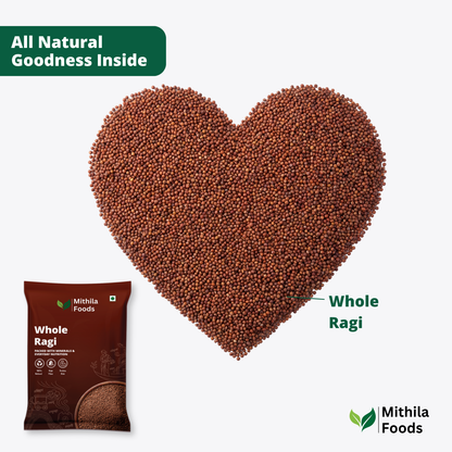 Unpolished Whole Ragi (Finger Millet/Nachni/Mandua/Kezhvaragu/Ragulu)