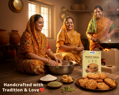 Authentic Peanut Thekua with Jaggery & Shuddh Desi Ghee | Crunchy Protein-Packed Cookies