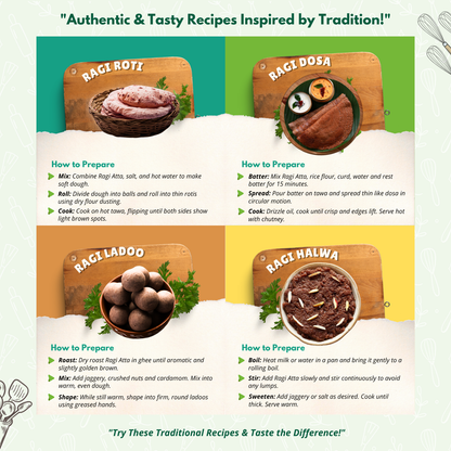 Ragi Atta | Finger Millet Flour | High Fibre & Protein | Soft Rotis