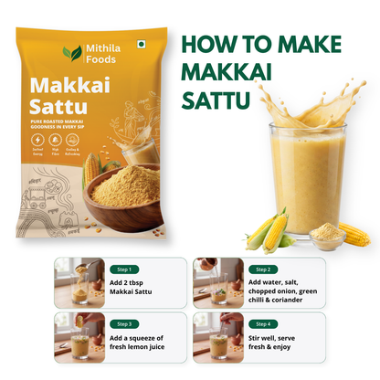 Makkai Sattu | Roasted Maize (Corn) Makai Sattu Powder
