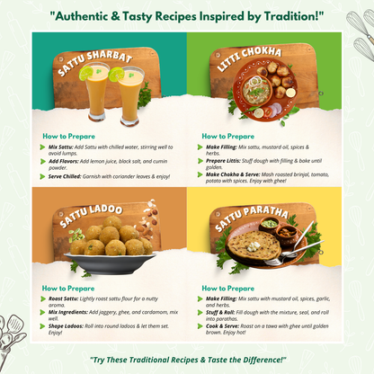Authentic Chana Sattu | 100% Fresh Roasted Gram Channa Flour