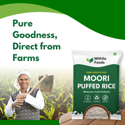 Plain Moori Puffed Rice Murmura Muri Bhel | Light Crunchy SMART Snack