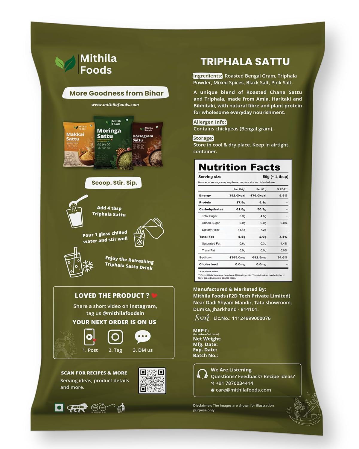Triphala Sattu | Chana Sattu + Triphala Rasayana