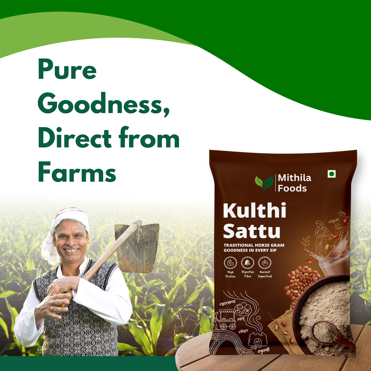Kulthi Sattu Powder | Horse Gram Sattu for Weight Loss, Kidney Stone & Detox