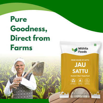 Authentic Jau Sattu | High-Fiber Barley Sattu