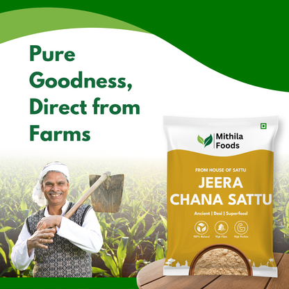 Authentic Jeera Chana Sattu | Roasted Gram Chana Flour with Powdered Cumin