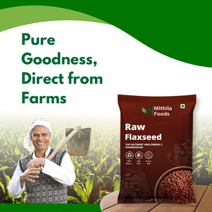Premium Flax Seeds | Omega 3 Desi Superfood | Alsi Beej for Hair Growth & Skin Care